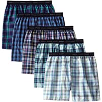 Hanes Pack de 5 boxeadores tejidos de cintura expuesta